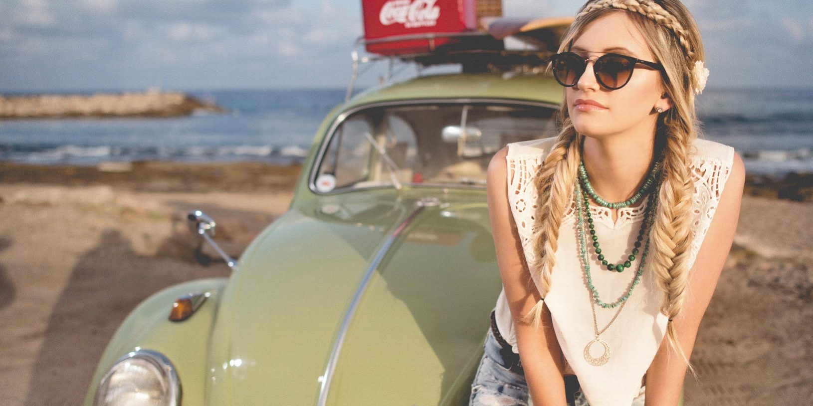 calatorie, fata, masina, mare, singura