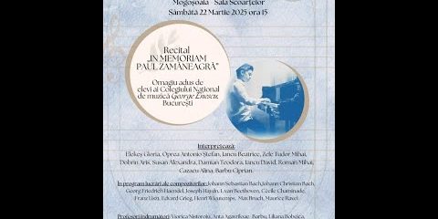 Recital „In memoriam Paul Zamăneagră”